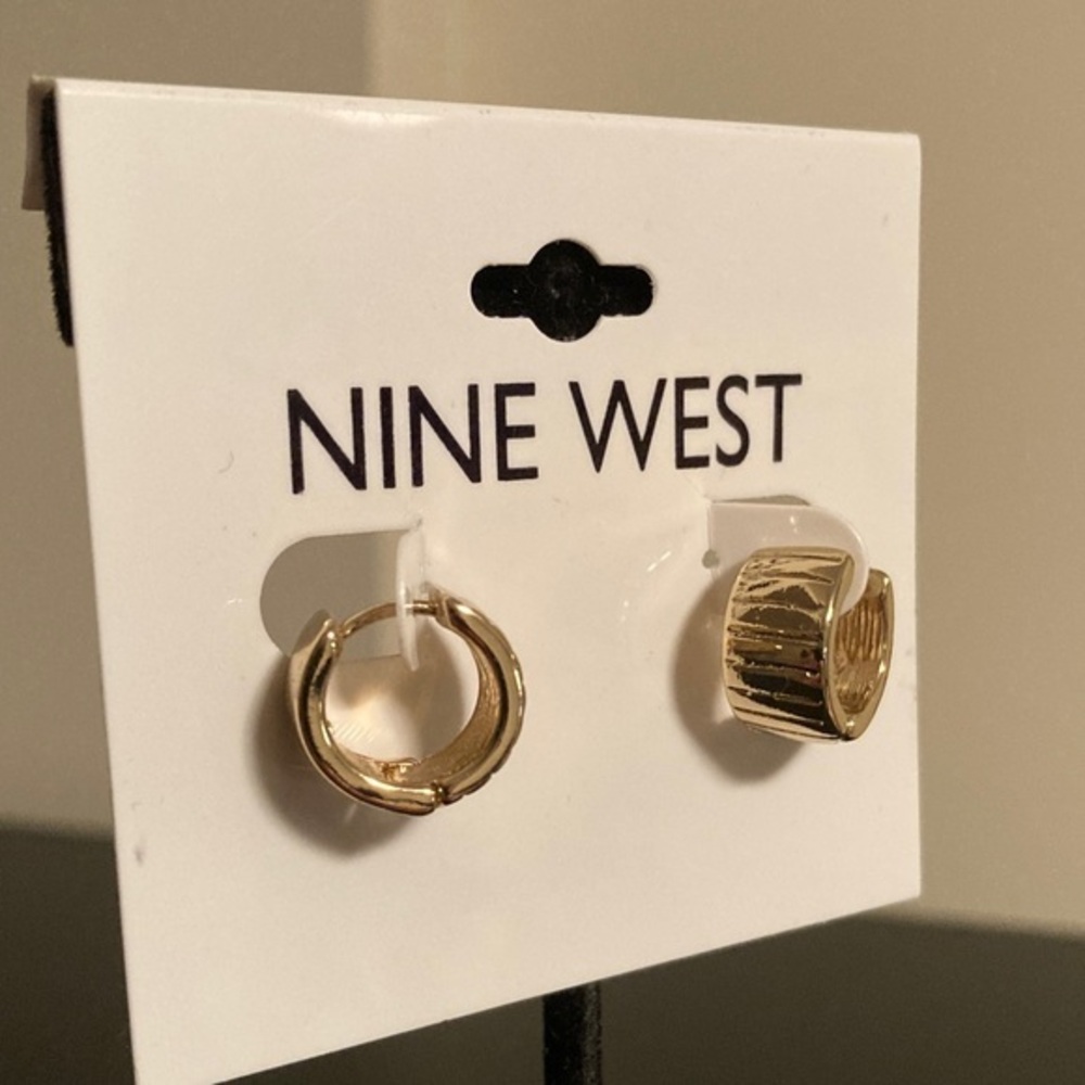 Nine West Textured Gold Earrings